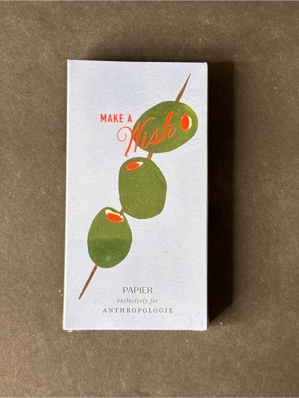 Anthropologie X Papier “Make A Wish” Martini Glass matchbox NEW
